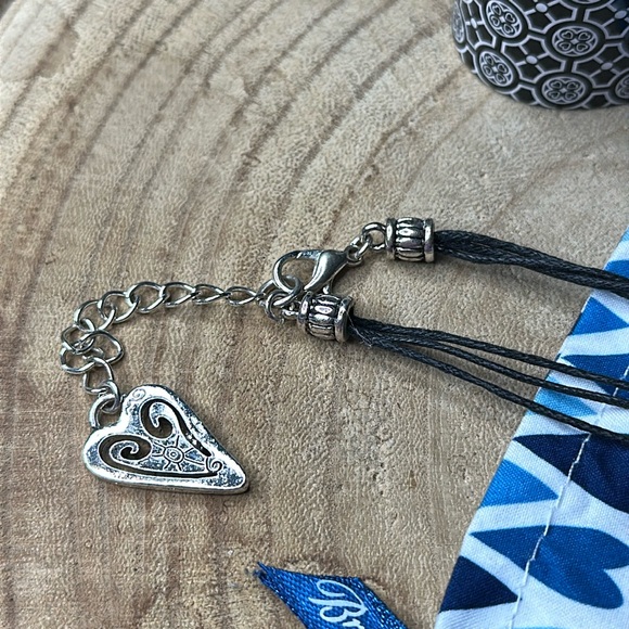 Brighton Triple Layered Black Rope Silver Pendant Necklace - Picture 6 of 8